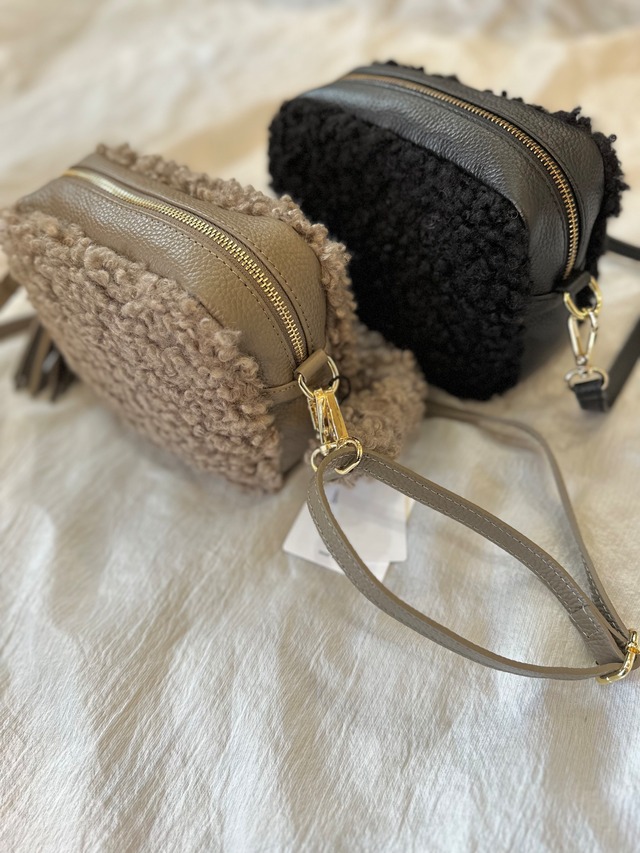 【MILLELA FIRENZE】プードルファーボックスバッグ