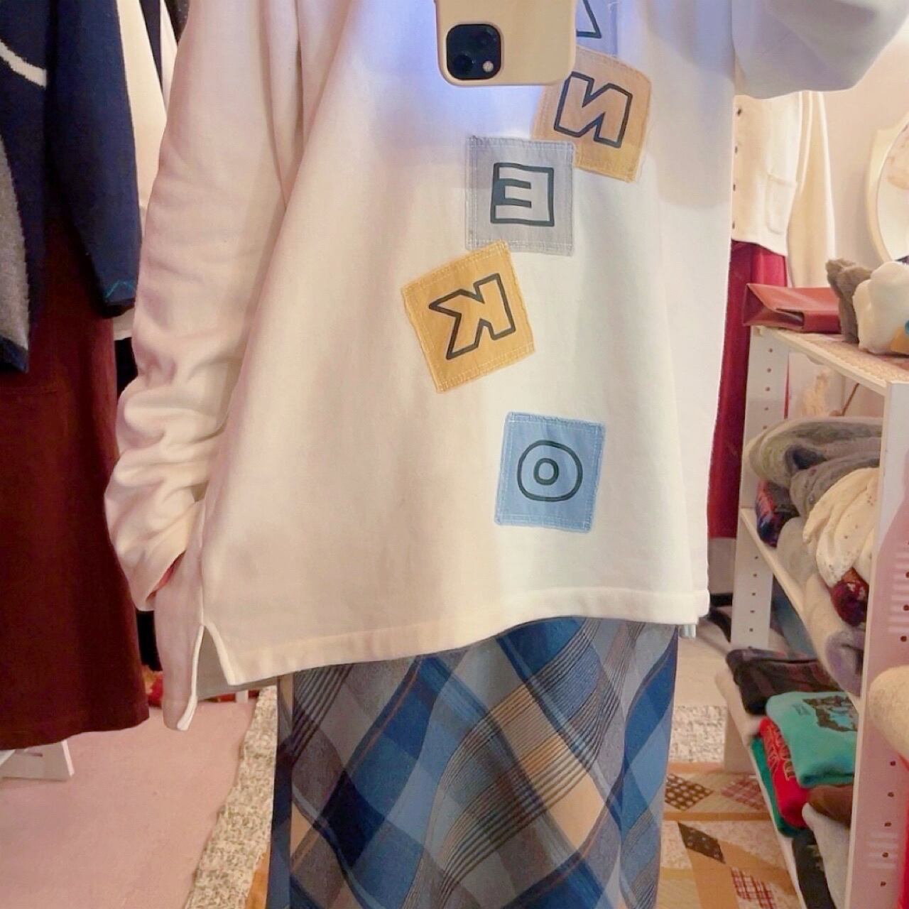 KANEKO ISAO / white hoodie sweat