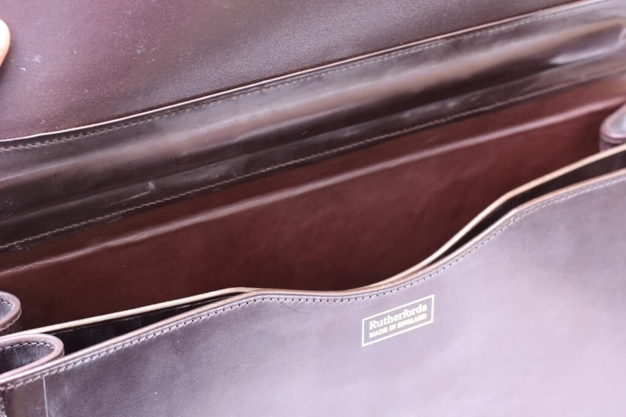 Rutherfords / Flap Over Brief Case  / Chocolate