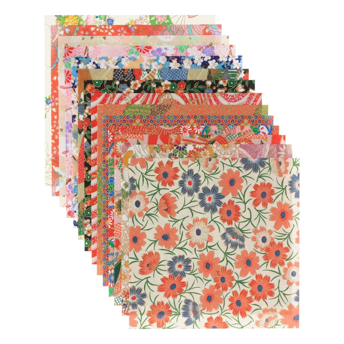 在庫処分】和紙かわ澄 千代紙 友禅和紙 15×15cm 15柄・15枚入 Cセット 