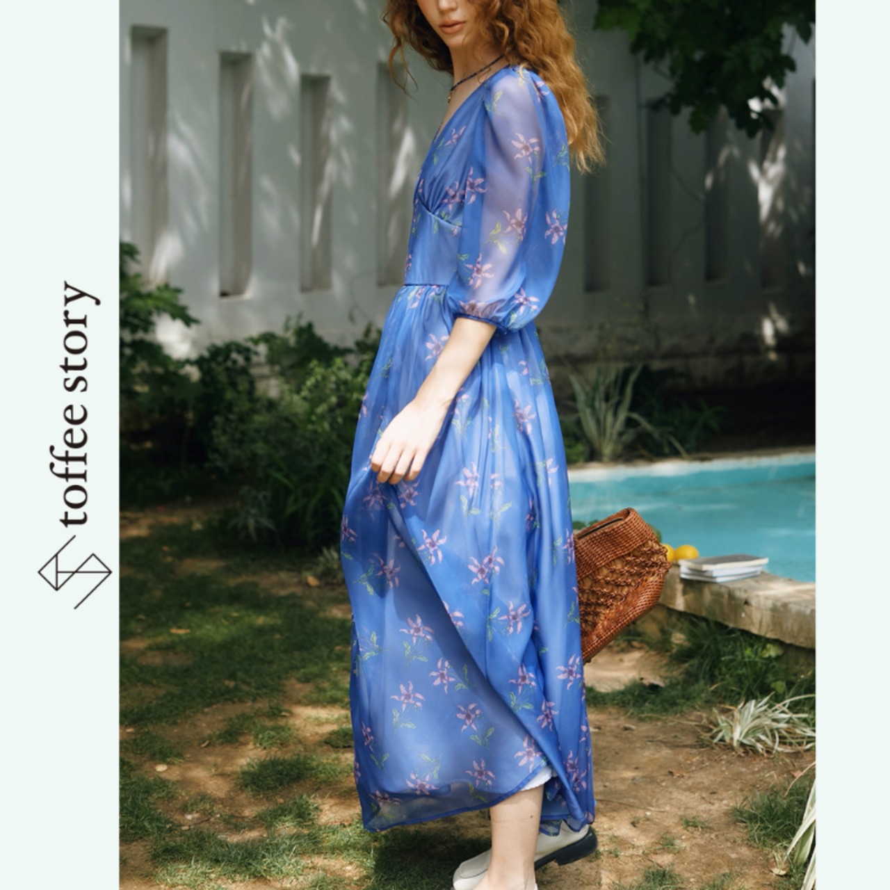 夢見る午後に:花柄マキシワンピース《XU0249》