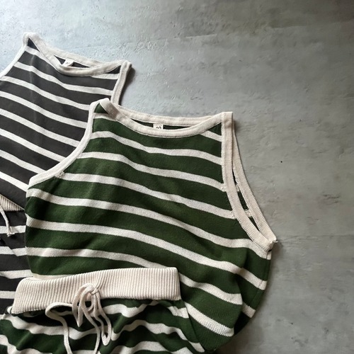 【再入荷】border  nosleeve  SET   【80〜120】