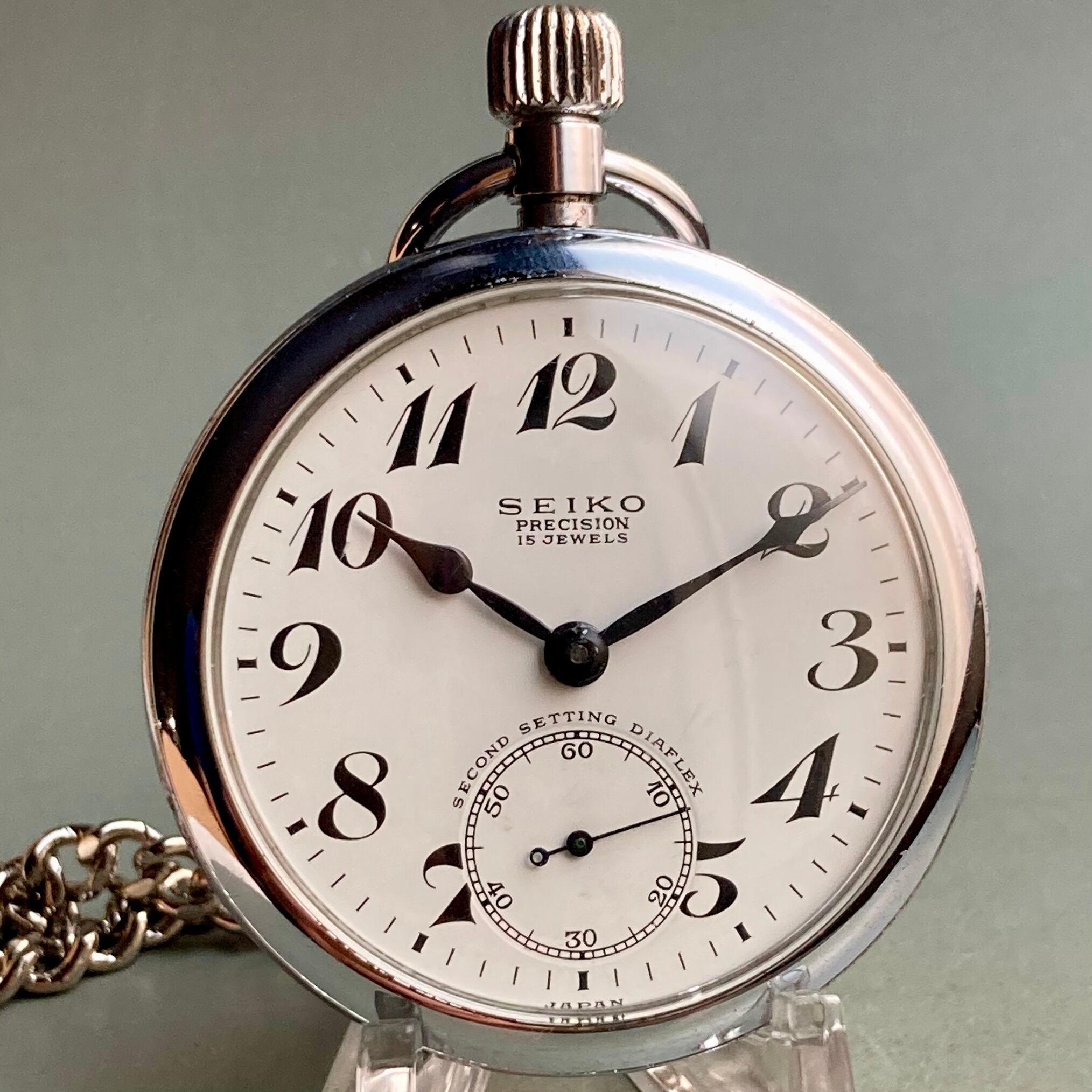 稼働品】SEIKO セイコー 手巻き 懐中時計 鉄道時計 ポケットウォッチ