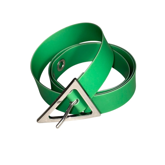 BOTTEGA VENETA green rubber belt “Triangle”