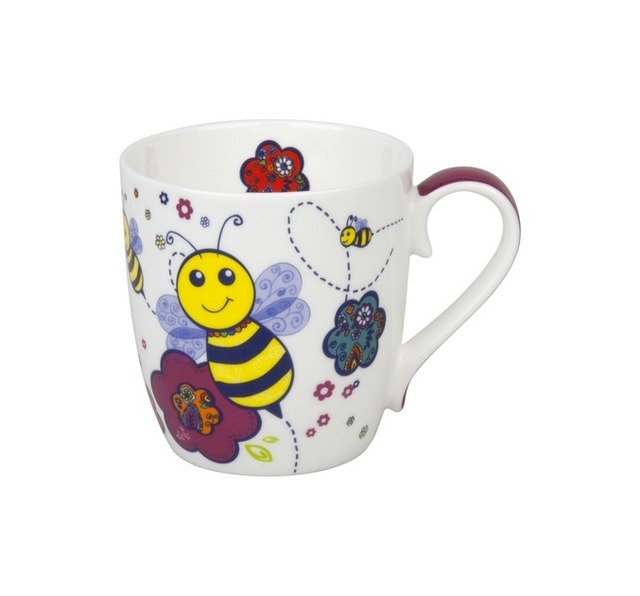 【KN0B01120572256】 カラフルアニマルズ 白いミツバチ Mug (BC)