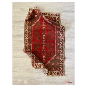 T0263 Vintage rug  51(52) × 88cm, Sivas, Turkey - semi antique , tree of life design