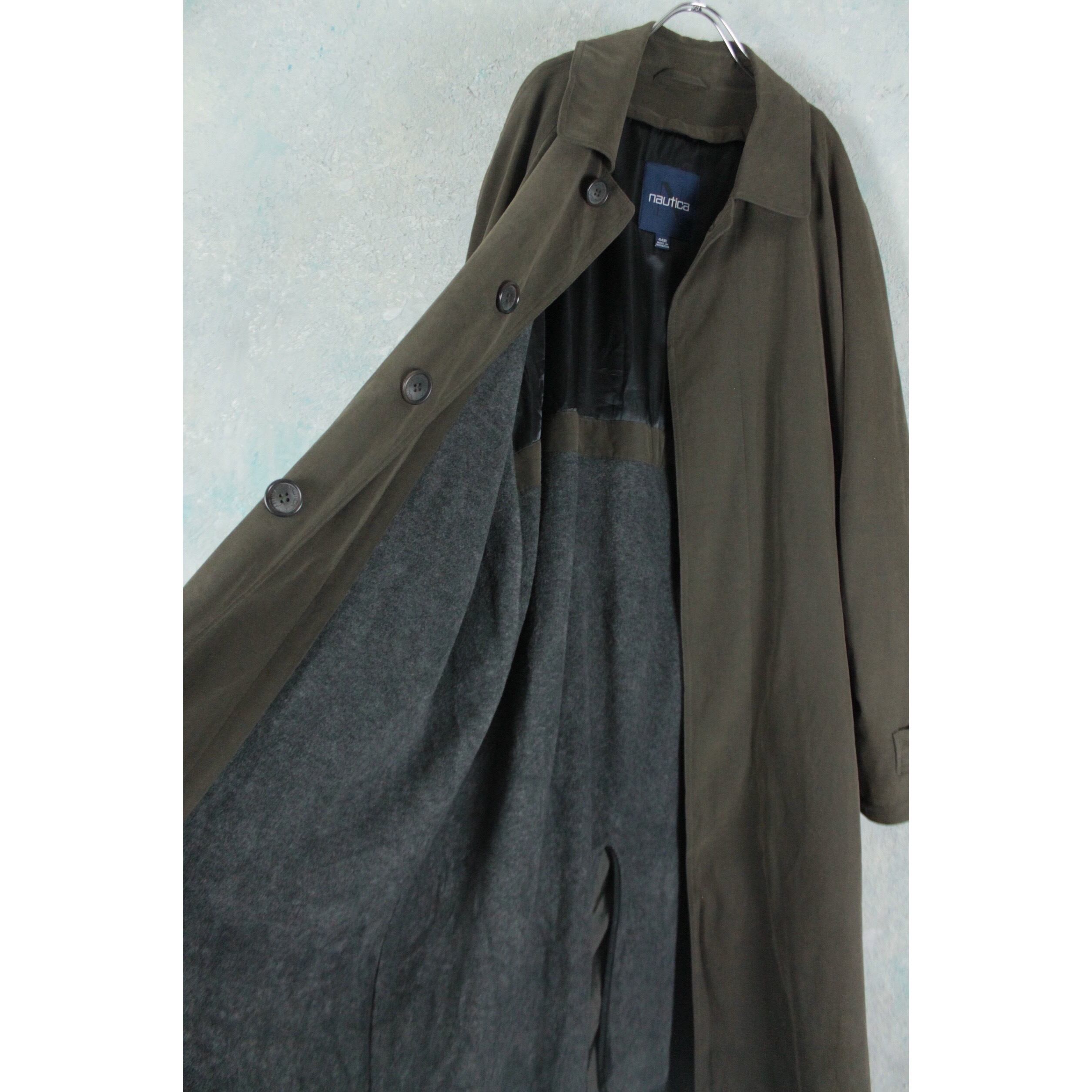 NAUTICA オーバーサイズライナー付きスムースステンカラーコート【FF