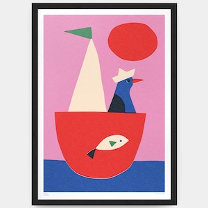 Evermade "Boat Trip" A3 (297×420mm) Art Print Artwork by Sue Doeksen