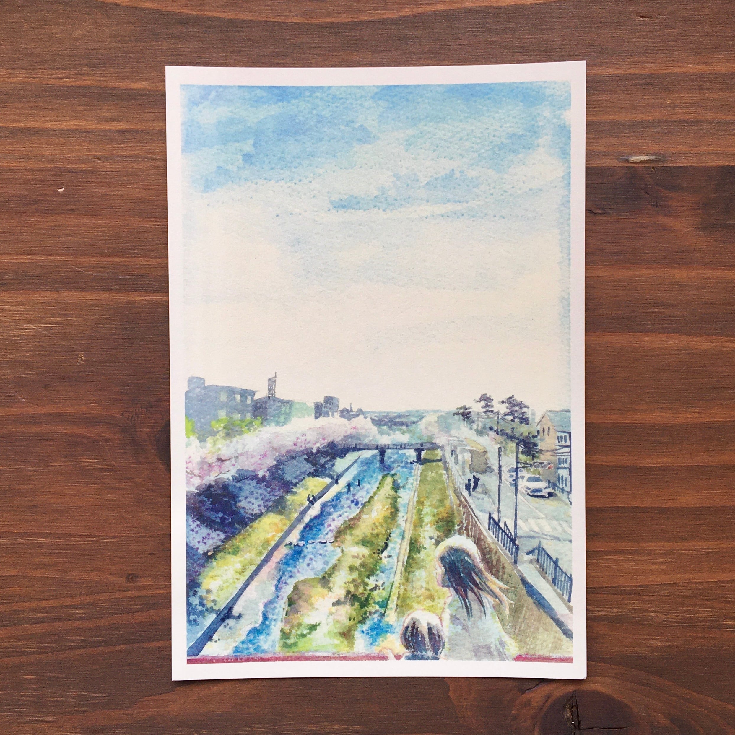 風文庫オリジナルポストカード~蘆屋川三景ー 春夏(3枚セット)