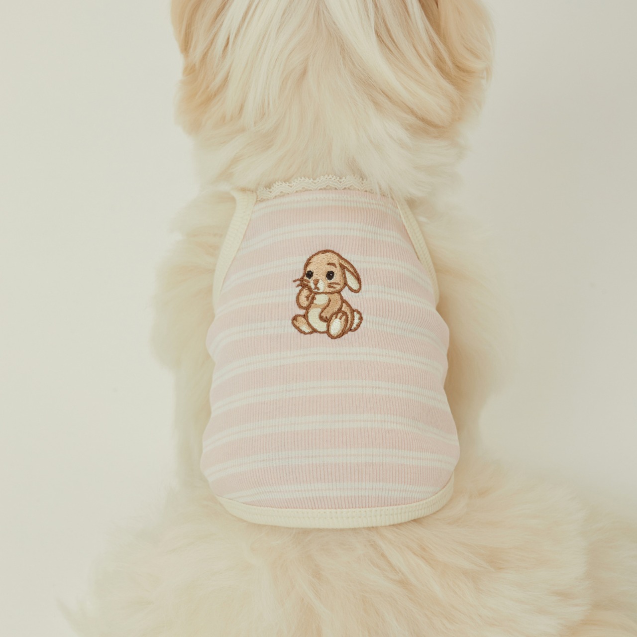 【予約】[ thesallyslaw ] Bunny Top｜Pink Milk Stripe - 5