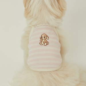 【予約】[ thesallyslaw ] Bunny Top｜Pink Milk Stripe