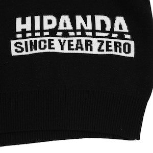 送料無料【HIPANDA ハイパンダ】メンズ 落書き風 ジャガード セーター MEN'S  GRAFFITI JACQUARD SWEATER / WHITE・BLACK