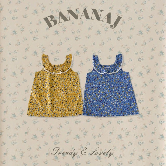 【取寄】banana j｜myumyu dress｜ミュミュワンピース｜XS-JS｜kids&jr｜26 spring