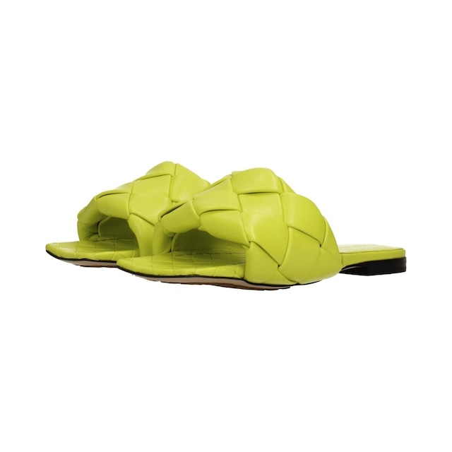 BOTTEGA VENETA ボッテガヴェネタ レディース スライドサンダル レザー グリーン