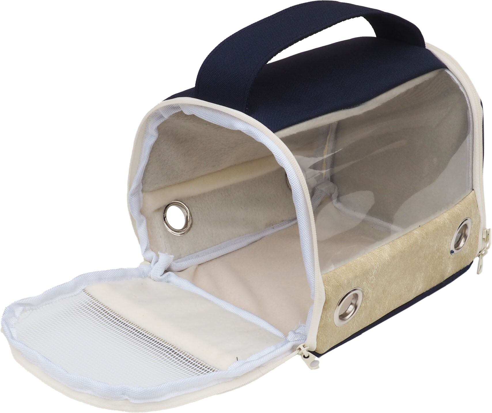 【小動物用品】クリアプチバッグ　ネイビー
