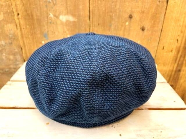 ファクトリーメイド 刺し子ベレー/インディゴ/日本製 The Factory Made Sashiko Beret (ファクトリーメイド 刺し子ベレー