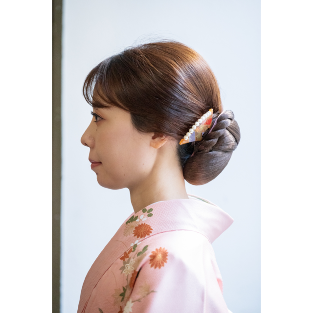 【販売品】和装用付け毛 ウィッグ ヘアピース シニヨン タテ型