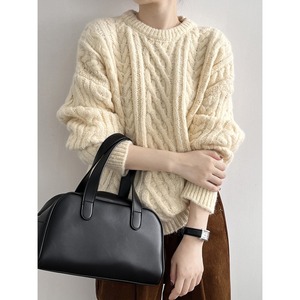 basic cable knit pullover N30276