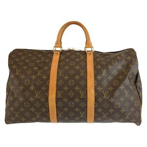 ルイ ヴィトン モノグラム キーポル50 ボストンバッグ 男女兼用 M41426 ブラウン PVC レザー レディース LOUIS VUITTON 中古