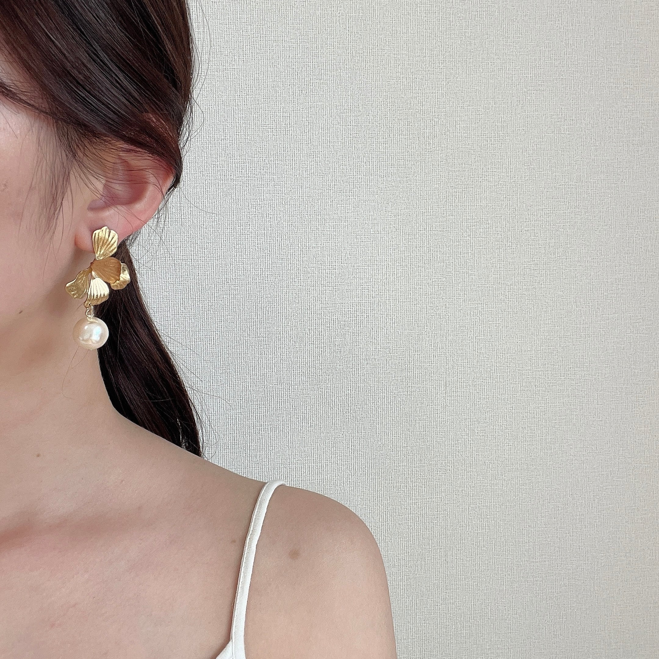 ANGE.ETOILE bonne バロックパールピアス - イヤリング