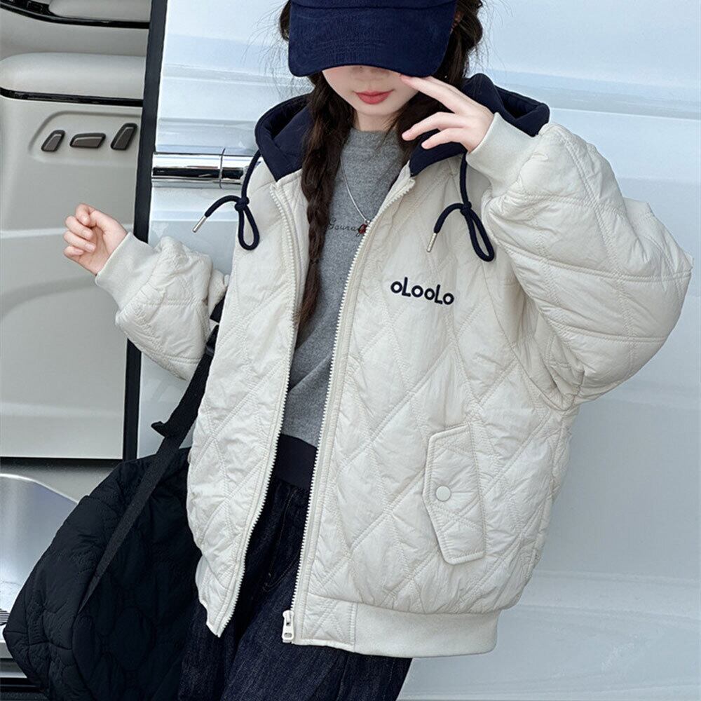 【送料無料】 子供服 女の子 フード付き 中綿 ジャケット キッズ 小学生 中学生 秋冬 アウター おしゃれ カジュアル シンプル 防寒 保温 暖かい 防風 アウトドア 通学 大人可愛い 大人女子