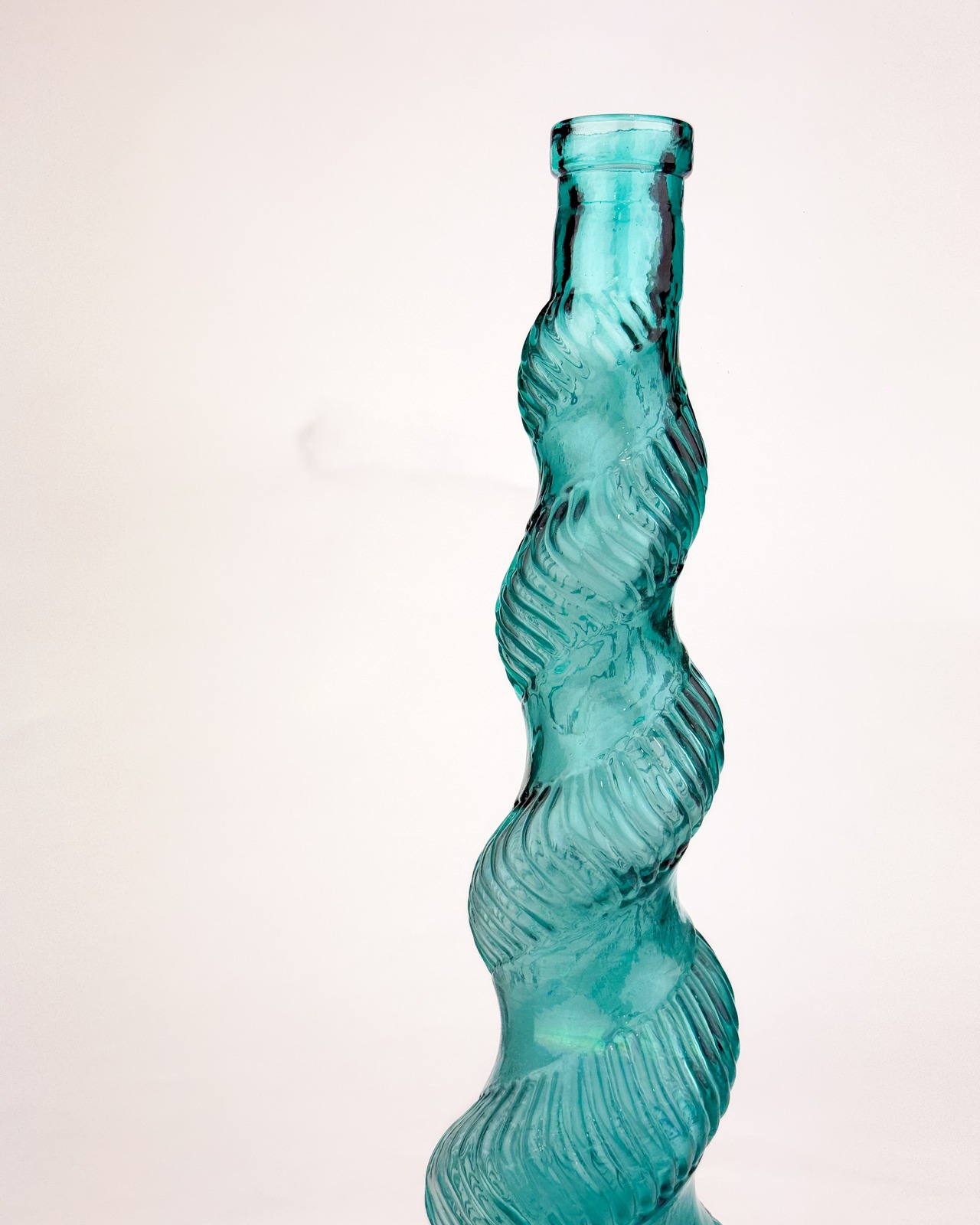 ヴィンテージ雑貨 スパイラルガラス フラワーベース