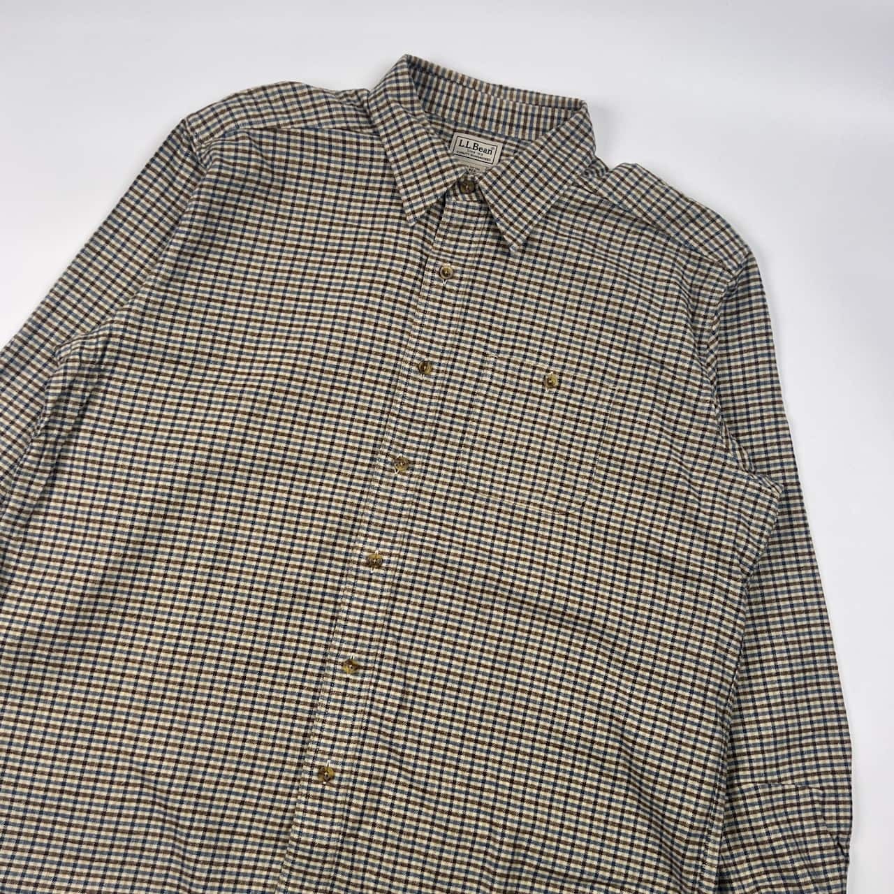 L.L.Bean エルエルビーン チェック 長袖 ネルシャツ L-REG/マルチ メンズ アウトドア