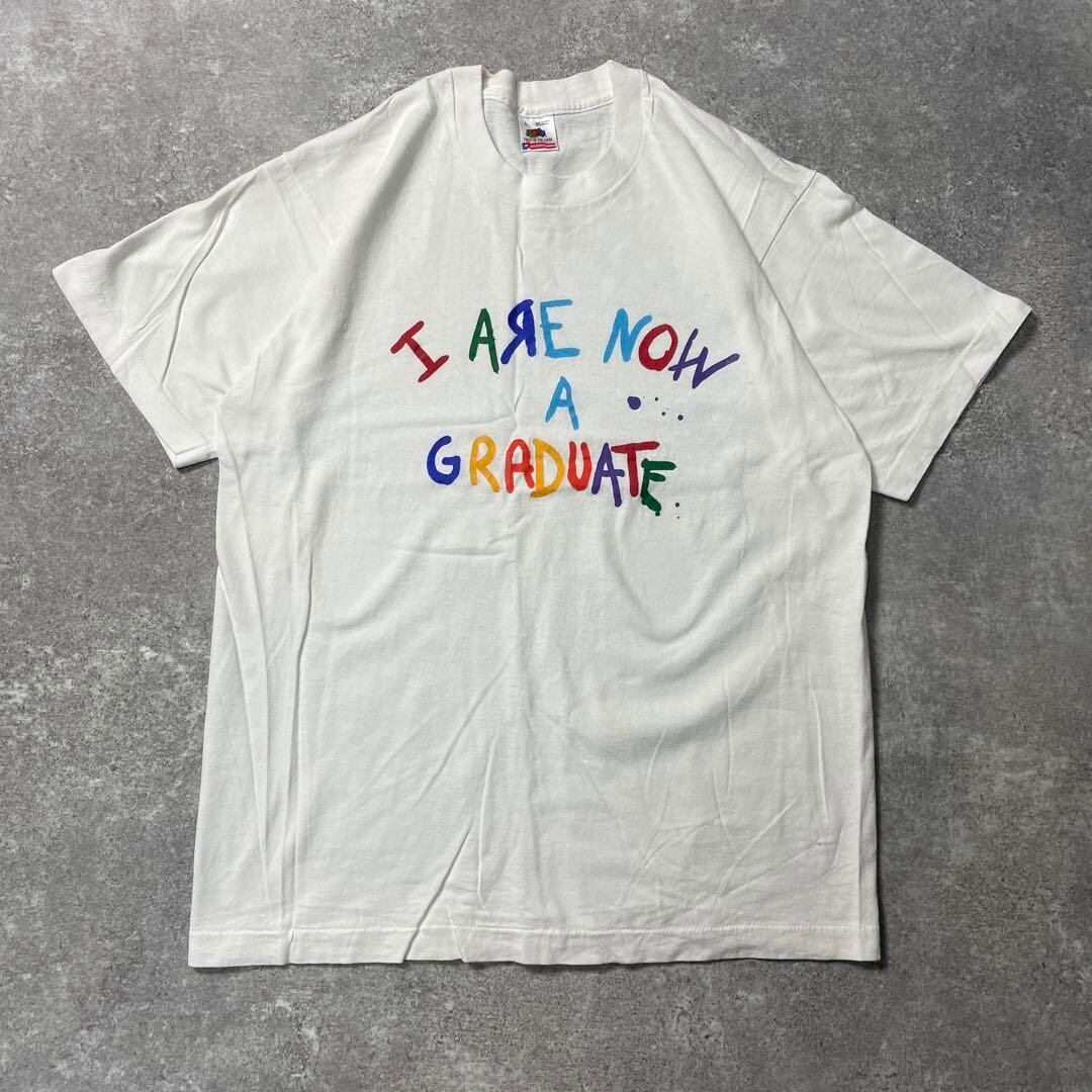 90s USA製 メッセージT カラフル おもしろ vintage Tシャツ