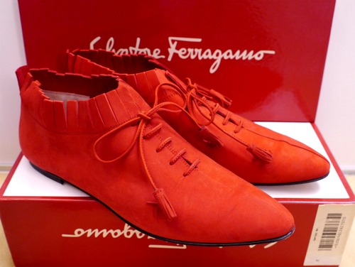 美品◆SalvatoreFerragamoサルヴァトーレフェラガモ タッセルデザイン オックスフォードシューズ ローファー◆ ポイントにピッタリの綺麗色