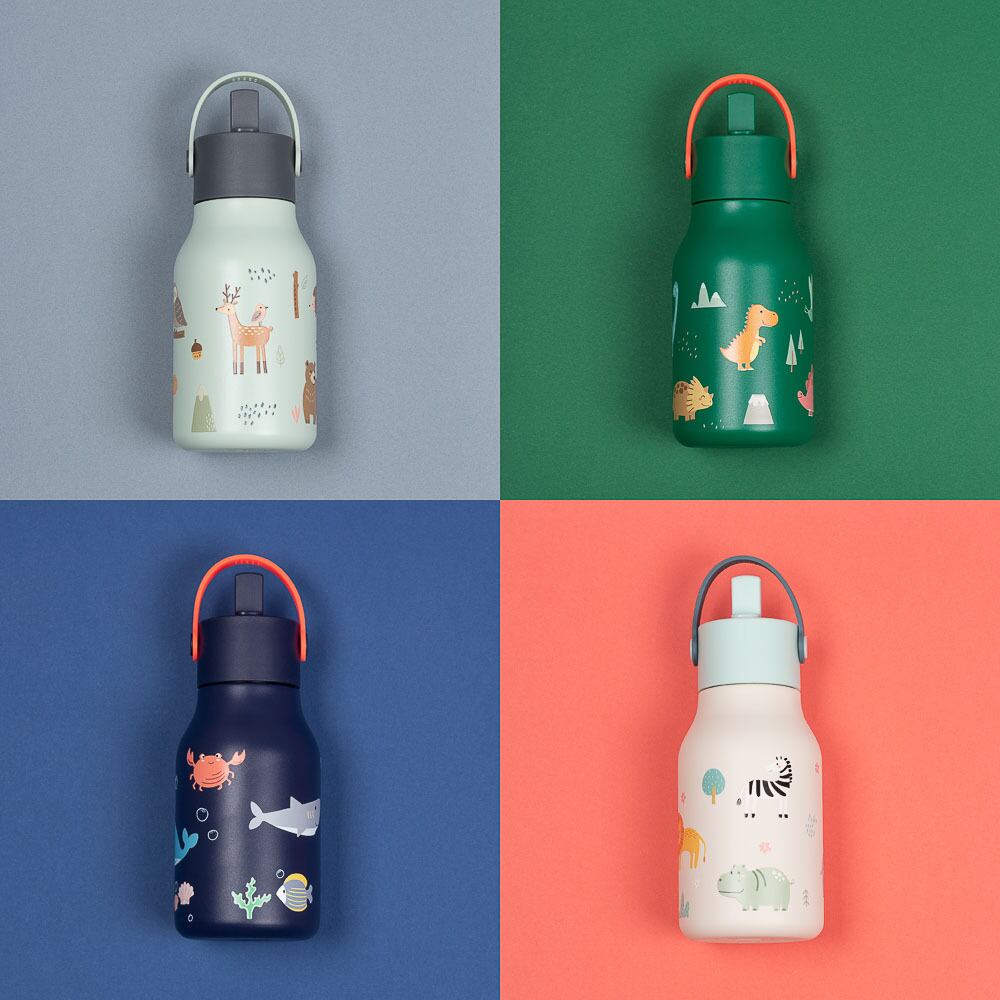 Little Lund Childrens Water Bottle 400ml - Safari | Lund London