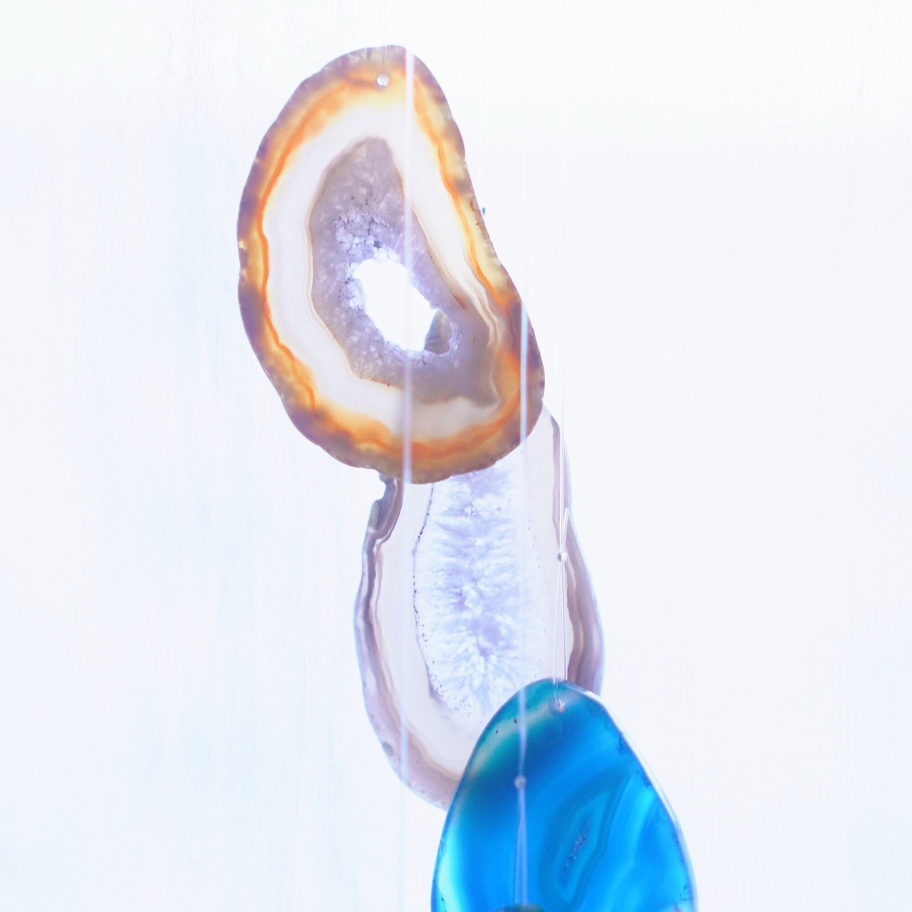 Marine Blue 02 - アゲートヒーリングチャイム / Agate Sun Catcher Wind Chime 557