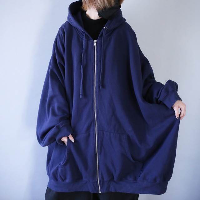 "KING SIZE" XXXXXXXXL super over silhouette zip-uo sweat parka