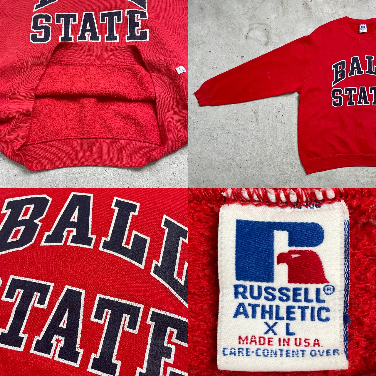 90年代 USA製 RUSSELL ATHLETIC ラッセル スウェットシャツ カレッジ 