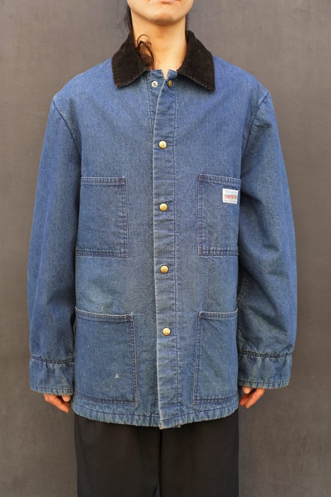 CARTERS] Coverall denim jacket with vintage blanket [1970s