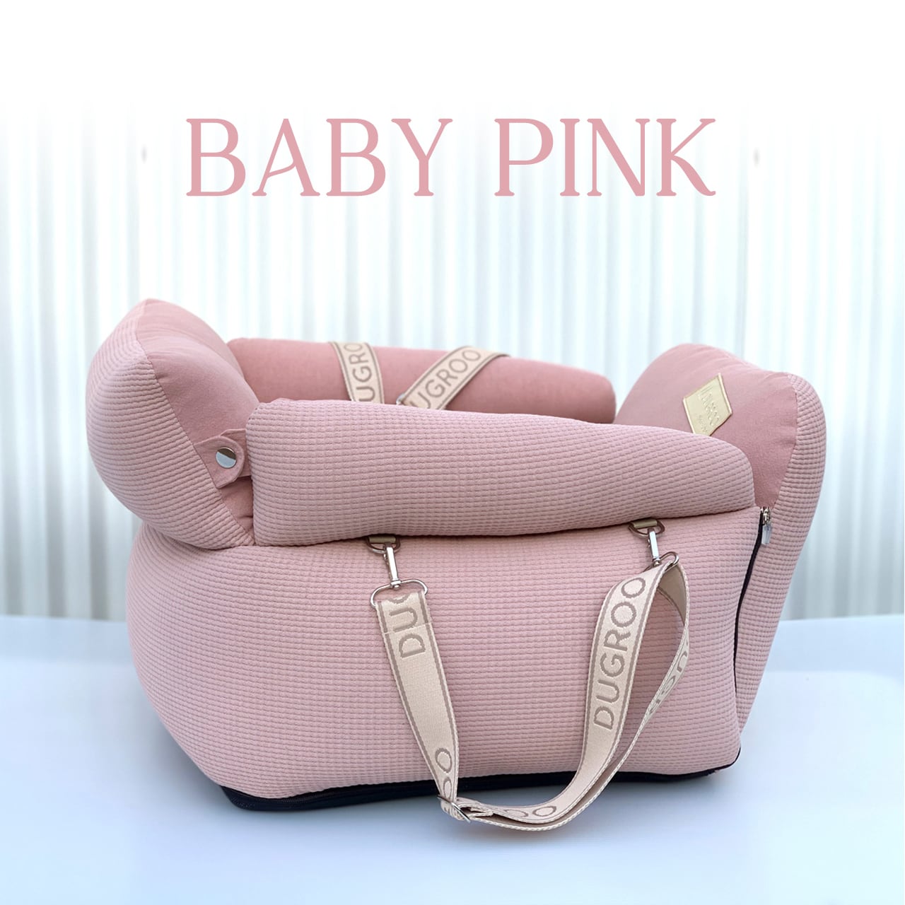 Premium 2WAY-Driving Kit【Baby Pink】 / Dugroo / Dog Car Seat / 日本未入荷