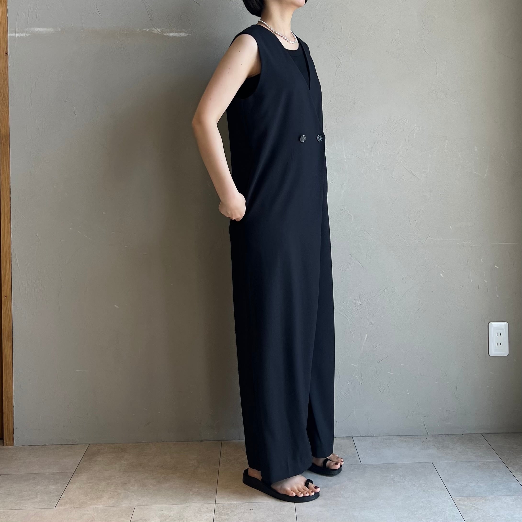 CLOCHE 】麻調Vネックコンビネゾン | valance 福井｜レディース