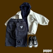 韓国子供服 / PEPPER / 26Autumn / 抹茶フード付きパーカー / 秋服 *XS~XL *