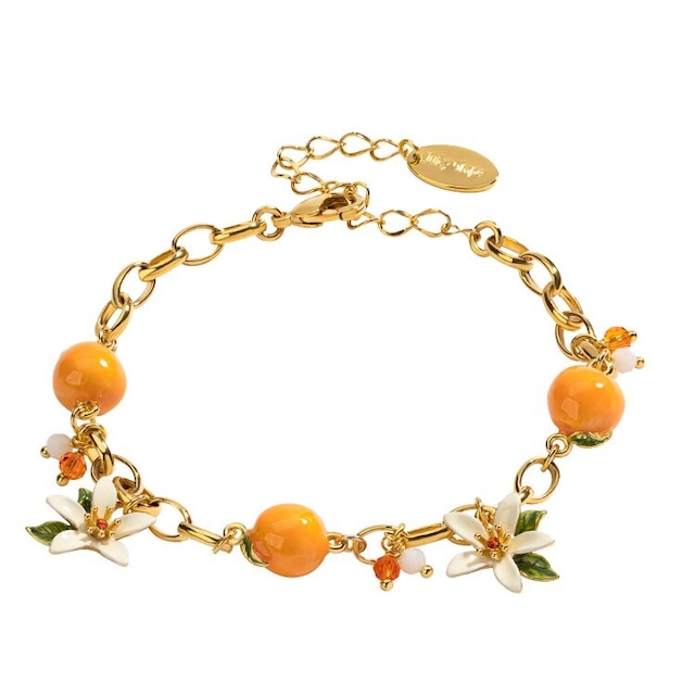【Orange Series】Orange Flower Bracelet / オレンジ フラワー ブレスレット