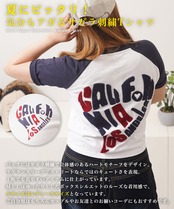 ◆ハート サガラ刺繍 ラグランTシャツ◆ng-45215