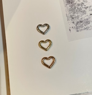 HEART Tragus body jewelry clicker 14G #LJ22038P K18YG K18PG Pt950