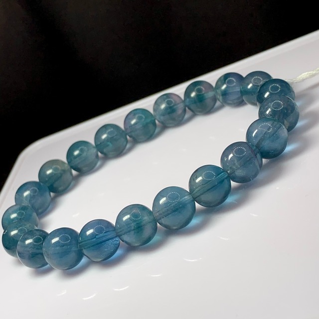 f142.ブルーメイン♪グラデーションフローライトブレスレット