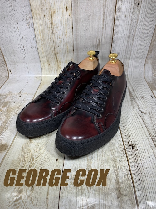 未使用 GEORGE COX ジョージコックス レザースニーカー UK8 26.5cm