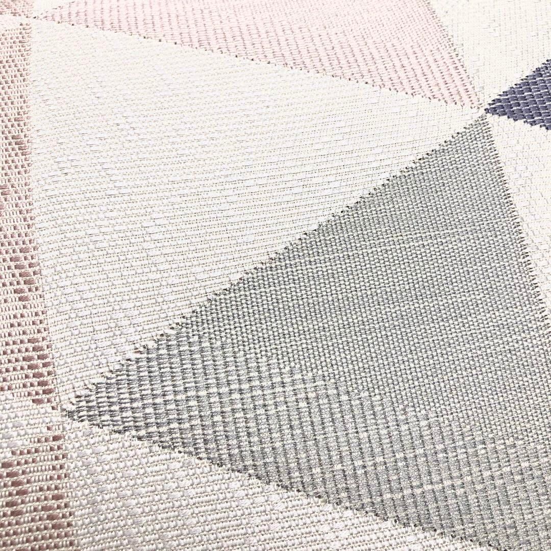 O-2719 袋帯 鱗模様 三角 くすみカラー 薄灰色 | リユース着物専門店 わびさび