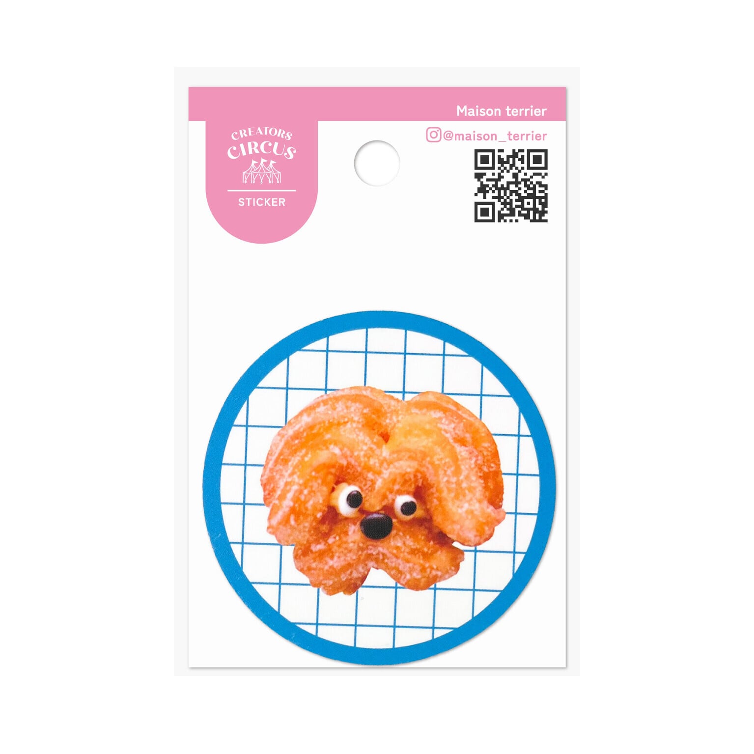 Maison terrier ×CREATORS CIRCUS french cruller dog ステッカー ST01