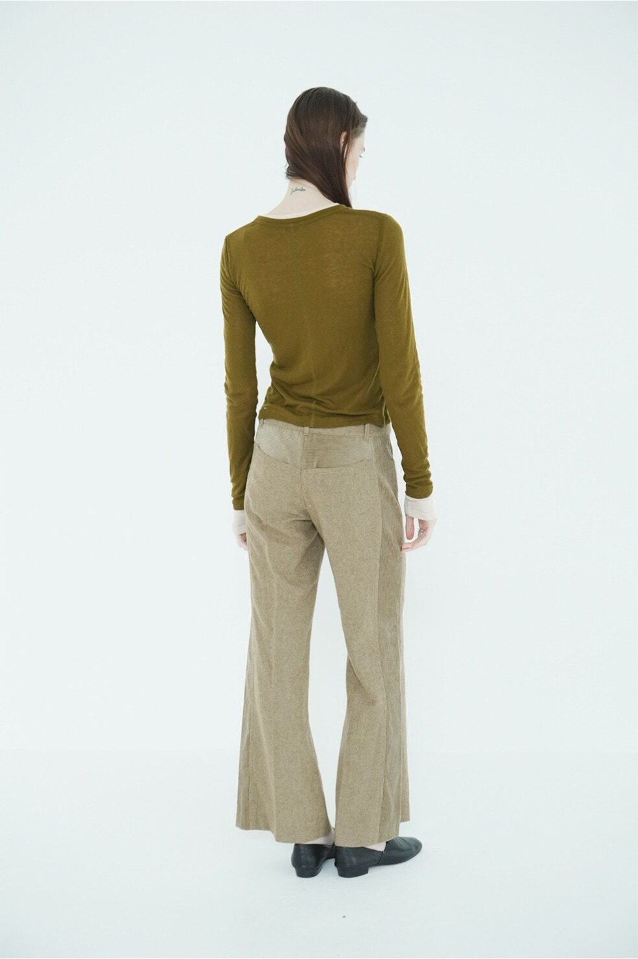 CLANE CORDUROY PANEL MELANGE PANTS