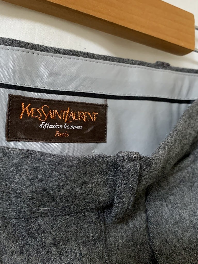 1980's Solid Color Design Wool Sacks "YVES SAINT LAURENT"