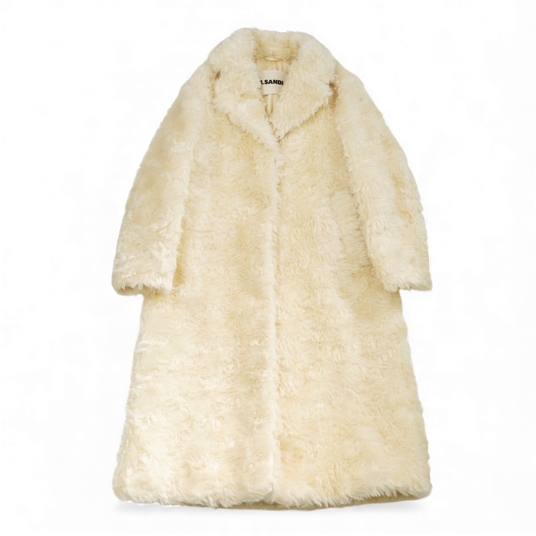 JIL SANDER ジルサンダー ロング ファーコート ホワイト サイズ32