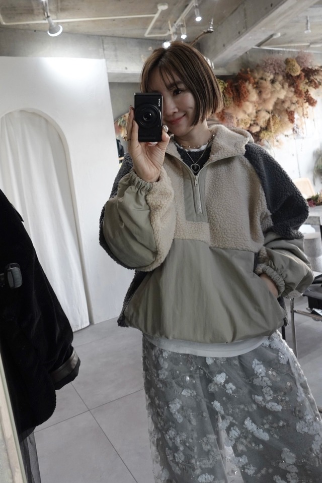 （select）ボアアノラックパーカー