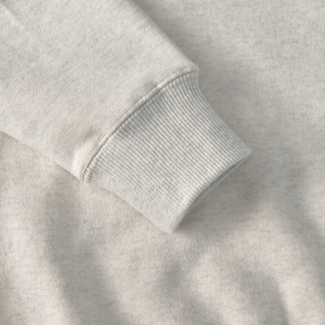 Manual Alphabet マニュアルアルファベット AZUMA 起毛モックネックスウェット・オートミール【メンズ】旧式の編機を使った裏起毛生地が使われています。【送料無料】