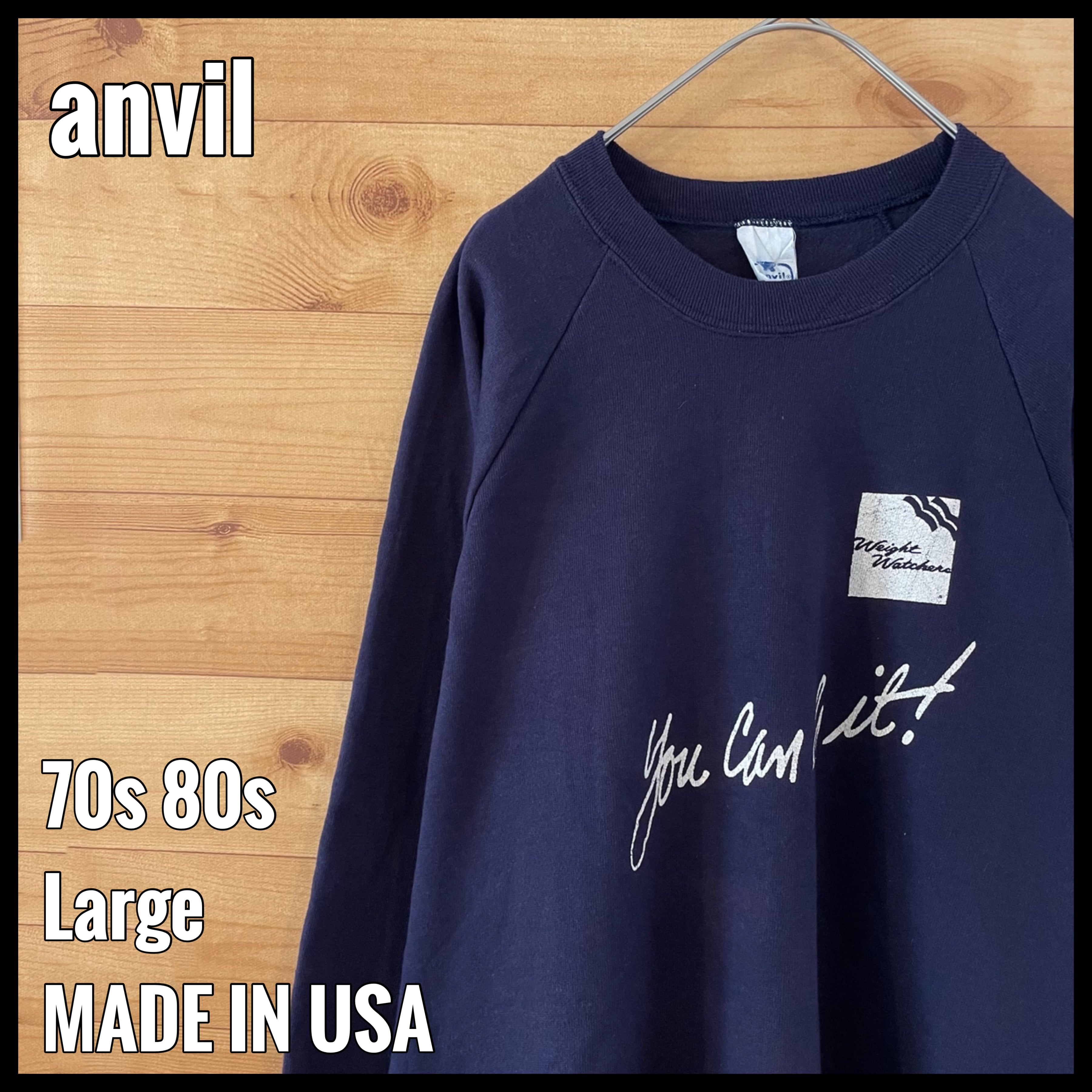 anvil】70s 80s USA製 スウェット トレーナー ワンポイントロゴ L ...